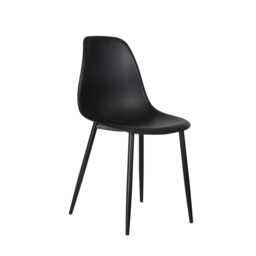 Casa Angelo Curve Dining Chairs, Set of 2, Black - thumbnail 1