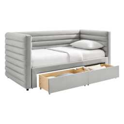 Casa Bella Day Bed with Drawers, Grey - thumbnail 4