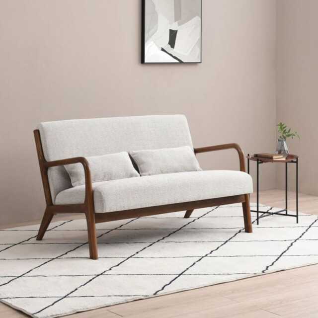 Casa Danna Fabric 2 Seater Sofa, Leto Natural - image 1