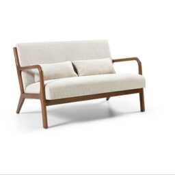 Casa Danna Fabric 2 Seater Sofa, Leto Natural - thumbnail 2