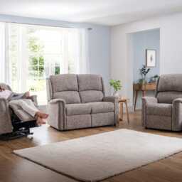 Celebrity Farndon Power Recliner Fabric Armchair, Luna Fawn - thumbnail 3