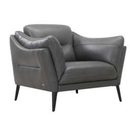 Casa Austin Leather Armchair, Charcoal