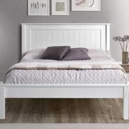Casa Lily Low Footend Frame, Single, White - thumbnail 4