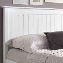 Casa Lily Low Footend Frame, Single, White - thumbnail 3