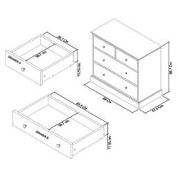Casa Eva 2+2 Chest of Drawers - thumbnail 3