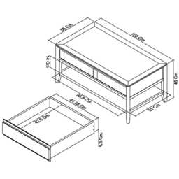Casa Geneva Coffee Table with Drawers - thumbnail 3