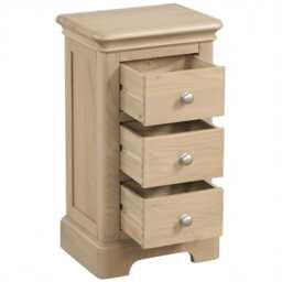 Casa Linden 3 Drawer Compact Bedside Cabinet