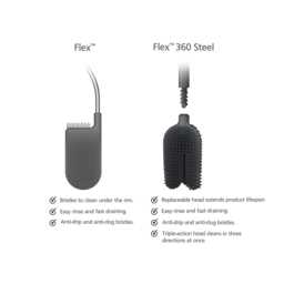 Joseph Joseph Flex 360 Luxe Toilet Brush, Stainless Steel - thumbnail 2