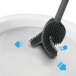 Joseph Joseph Flex 360 Luxe Toilet Brush, Stainless Steel - thumbnail 3