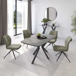 Casa Sicily Swivel Dining Chair, Green - thumbnail 4