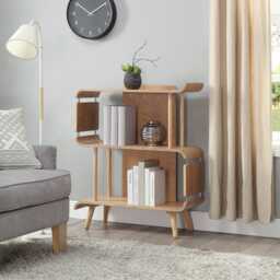 Jual Vienna Short Bookcase, Oak - thumbnail 1
