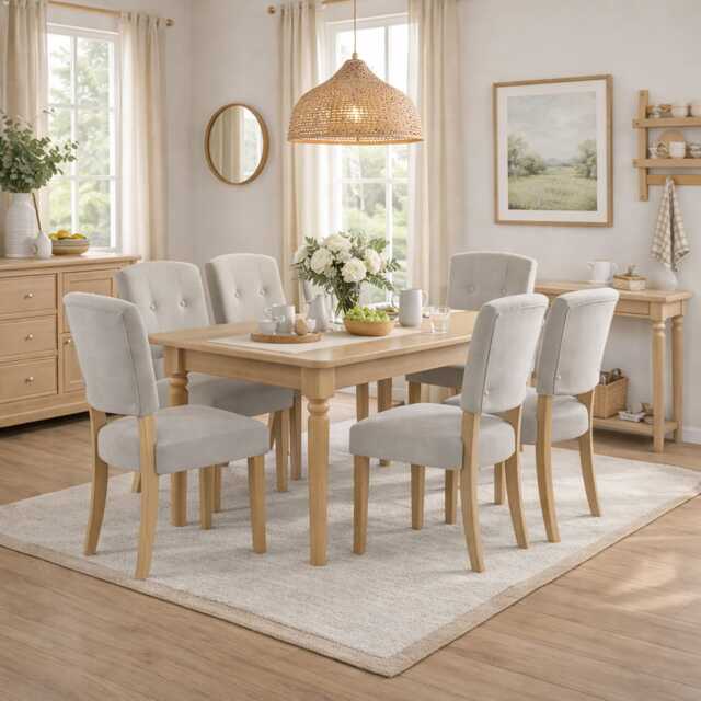 Casa Linden Upholstered Dining Chair, Stone - image 1