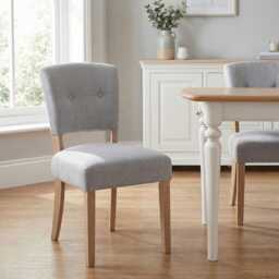 Casa Linden Upholstered Dining Chair, Stone - thumbnail 2