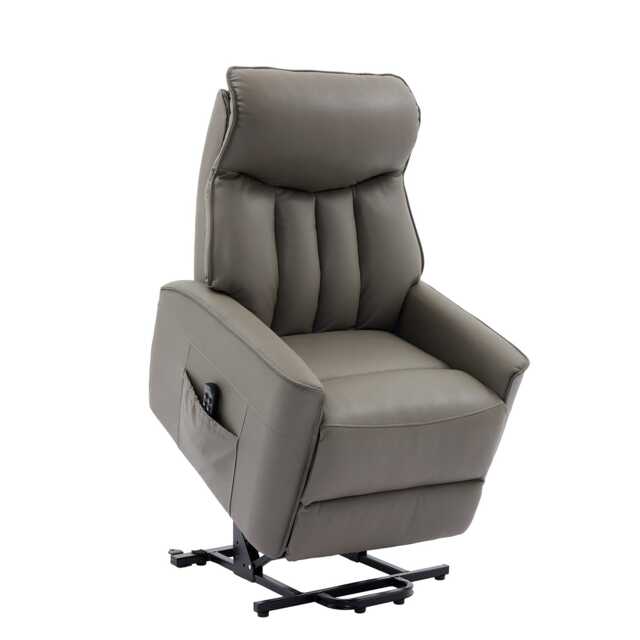 Casa Bali Leather Dual Motor Riser Recliner Armchair, Taupe - image 1
