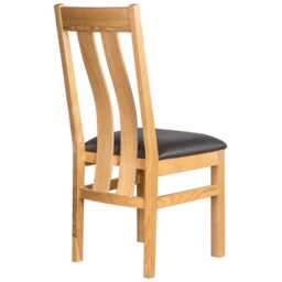 Casa Tavistock Twin Slat Back Dining Chair, PU Seat - thumbnail 2