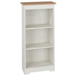 Casa Chandler Low Narrow Bookcase, White - thumbnail 1