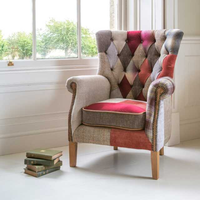 Casa Patchwork Barnard Fabric Armchair
