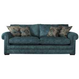 Parker Knoll Canterbury 4 Seater Leather Sofa, Oxford Midnight