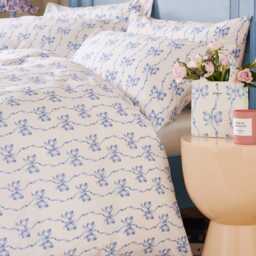 Cath Kidston Ribbon Bow Duvet Set, Super King, Cornflower - thumbnail 2