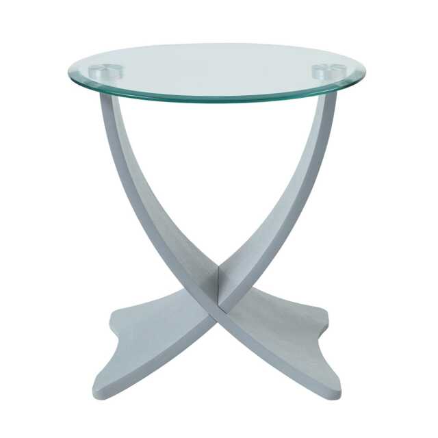Jual Siena Glass Side Table, Grey - image 1