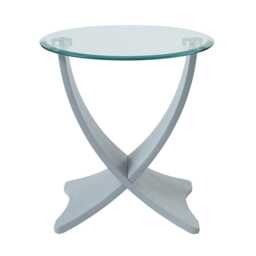 Jual Siena Glass Side Table, Grey