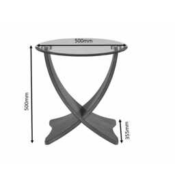 Jual Siena Glass Side Table, Grey - thumbnail 2