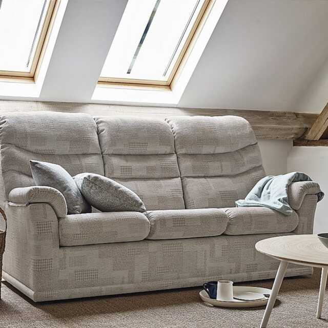 G Plan Malvern 3 Seater Power Fabric Recliner Sofa, Aaron Plain Autumn - image 1