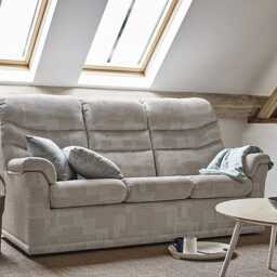 G Plan Malvern 3 Seater Power Fabric Recliner Sofa, Aaron Plain Autumn