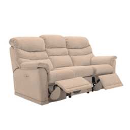 G Plan Malvern 3 Seater Power Fabric Recliner Sofa, Aaron Plain Autumn - thumbnail 2