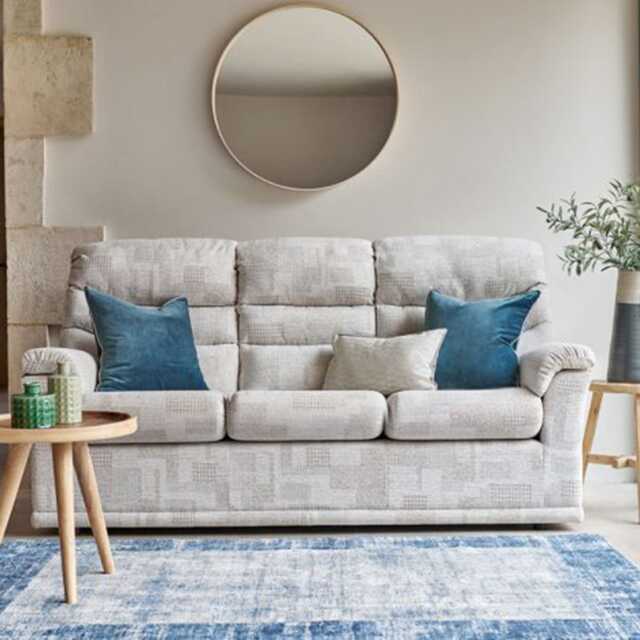 G Plan Malvern 3 Seater Fabric Sofa, Lydia Blush - image 1
