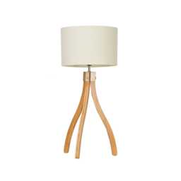 Casa Tripod Table Lamp, Wood, Natural - thumbnail 1