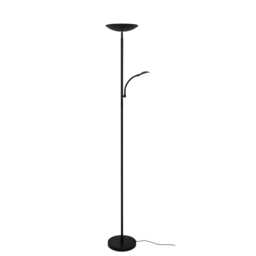 Casa Monza 2 Light Mother Child Floor Lamp with Reading Light, Metal, Dimmable, Black