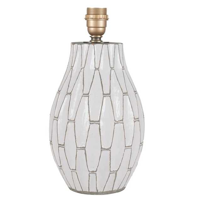 Pacific Lifestyle Gaudi Geometric Stoneware Table Lamp White
