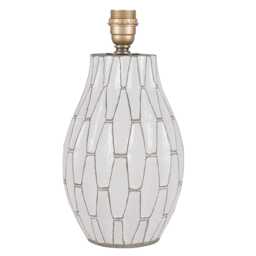 Pacific Lifestyle Gaudi Geometric Stoneware Table Lamp White