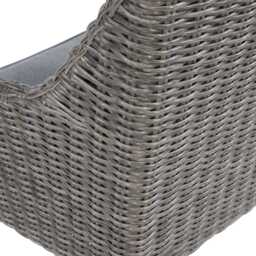 Pacific Lifestyle Larissa Rattan Garden Dining Set, 6 Seater, Light Grey - thumbnail 2