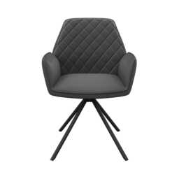 Casa Lina Swivel Dining Chair, Grey - thumbnail 1