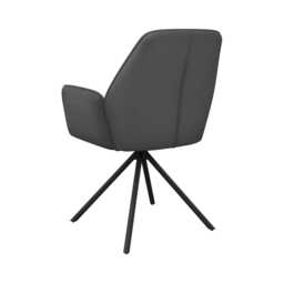 Casa Lina Swivel Dining Chair, Grey - thumbnail 3