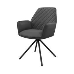 Casa Lina Swivel Dining Chair, Grey - thumbnail 2