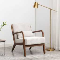 Casa Danna Fabric Armchair, Leto Natural - thumbnail 1