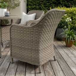 Kettler Charlbury Wicker Garden Dining Set, 6 Seater, Ivory - thumbnail 2