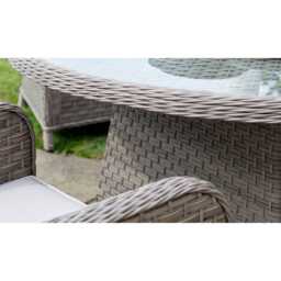 Kettler Charlbury Wicker Garden Dining Set, 6 Seater, Ivory - thumbnail 3