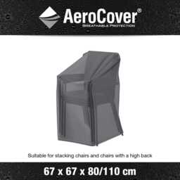 Aerocover Weather Resistant Garden Stacking Chair Cover, 67x67x110cm - thumbnail 2