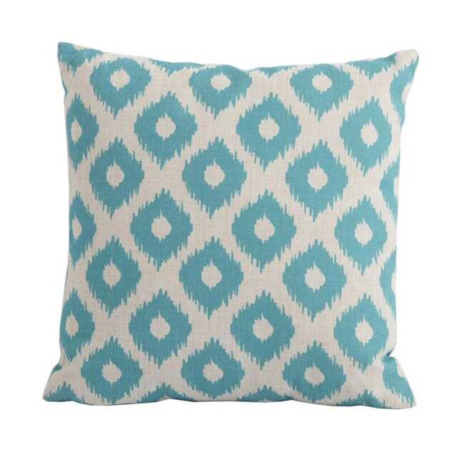 Bramblecrest Weather Resistant Outdoor Cushion, Green Lattice, 43x43cm - image 1