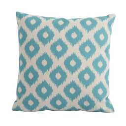 Bramblecrest Weather Resistant Outdoor Cushion, Green Lattice, 43x43cm - thumbnail 1