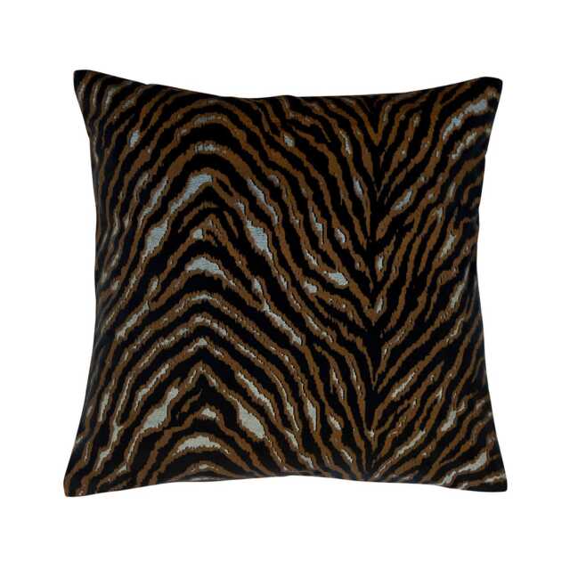 Malini Capetown Animal Velvet Cushion, Black
