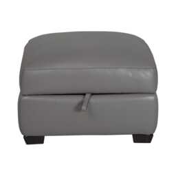 Casa Foster Leather Storage Footstool, Elephant