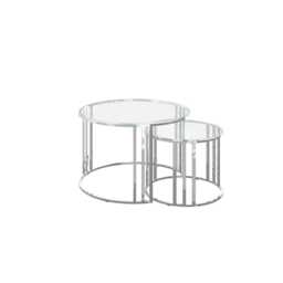 Casa Eclipse Glass Nest of Coffee Tables - thumbnail 2