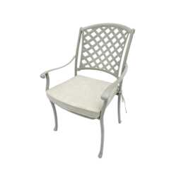 Casa Venice Aluminium Garden Dining Set, Round, 6 Seater, Stone - thumbnail 3