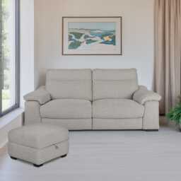 Casa Freddy Fabric Storage Footstool, Milan Mink - thumbnail 4