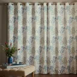 Laura Ashley Tenby Blackout Eyelet Curtains, 162 X 182cm, Seaspray - thumbnail 3